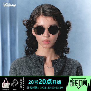 女潮百搭 Fakeme 太阳眼镜女款 钛金属个性 Josie 猫眼超轻墨镜时尚