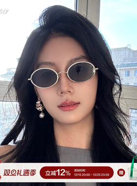 Fakeme25年新款宽边椭圆墨镜