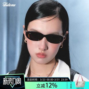Fakeme质感板材眼镜框椭圆框时尚 墨镜防紫外线女如意eightball