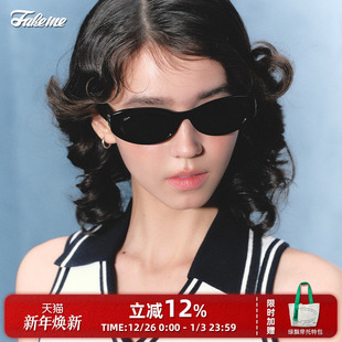 复古太阳镜可露丽 时尚 Laga 中国限定猫眼板材墨镜个性 Fakeme