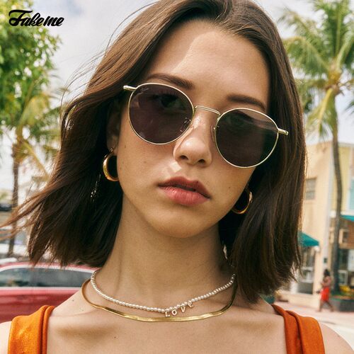 钛墨镜Fakeme超轻韩版女