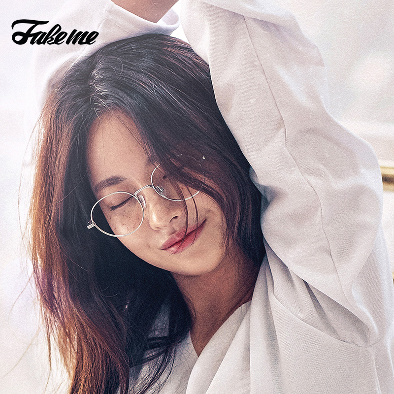 Fakeme珍妮吴涟序同款近视眼镜女