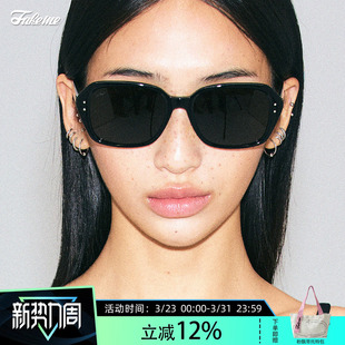 Fakeme jolly 玳瑁质感板材方框墨镜防紫外线太阳镜复古ins简约风