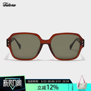Fakeme 清透质感板材方框墨镜防紫外线太阳镜学院风简约ins风kiki