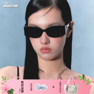 商家自播 欧美复古街拍墨镜防紫外线太阳镜大发箍depop Fakeme