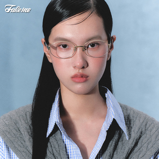 nocap 轻奢老钱风β钛椭圆框太阳镜光学镜 Fakeme