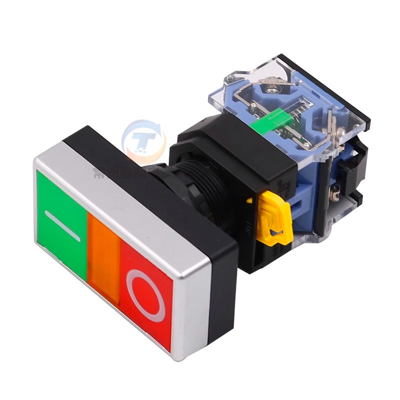 电源平钮按钮开关LA38-11B/203自复位双头位按钮开关开Z孔22mm