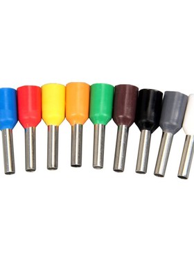 VE管型预绝缘10-12~35-18 欧式针形端子 管形镀锡管型接线插针