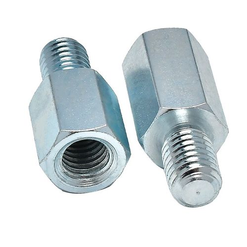 单头六角铁柱蓝锌带螺纹连接支撑螺柱m3m4m5Lmm6m8六角单通隔离柱