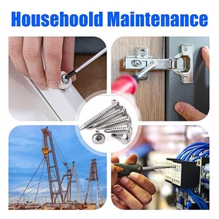 450pcs 410不锈钢圆头华司钻尾 盒装