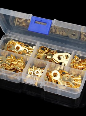 接地端子105i0PCS/150PCS圆形接线片开口式接线端子铜端子