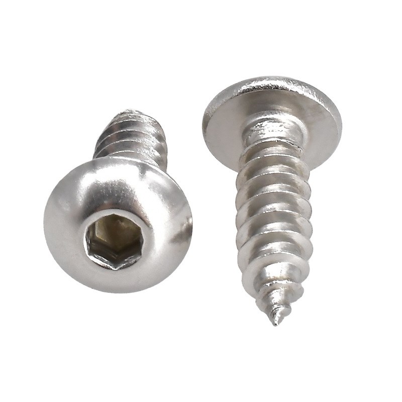 直销304e不锈钢圆头内六角自攻螺丝M2-M6PCA圆杯盘头木螺钉