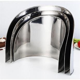 菜板围挡砧板围不锈钢围护边圆板防溅厨房案板围档肉夹馍菜墩围板