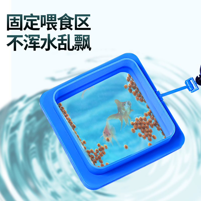 小型鱼粮投喂器孔雀鱼投食圈