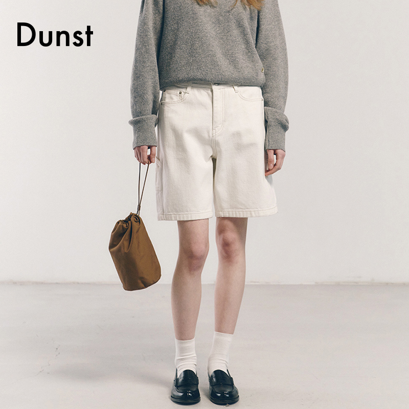 Dunst2024春夏新品宽松牛仔短裤女直筒休闲百搭打底裤UDPA4A215