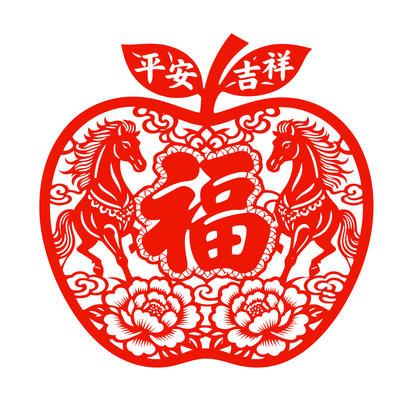 福字窗花平安吉祥剪纸马年静电贴纸生肖马玻璃贴窗贴2026新年春节