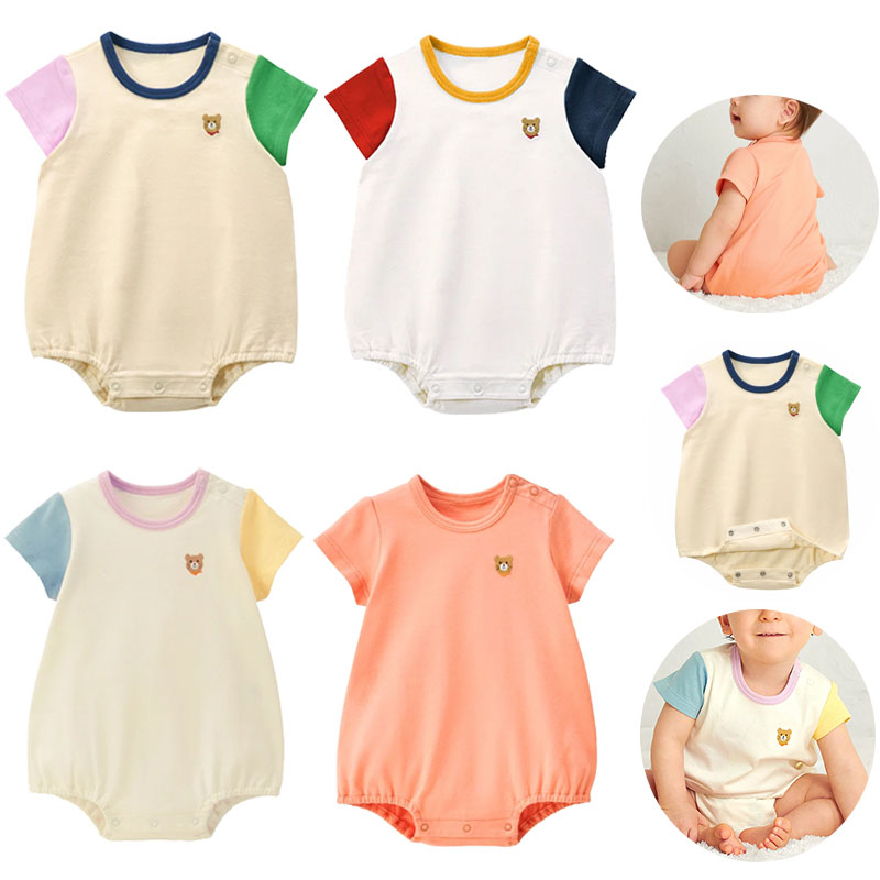 婴幼儿宝宝纯棉短袖爬服连体衣