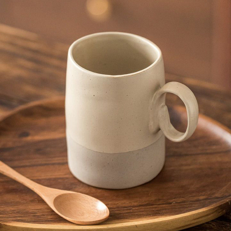 外贸创意粗陶杯子可爱的马克杯咖啡杯水杯大茶杯早餐杯手工杯微瑕