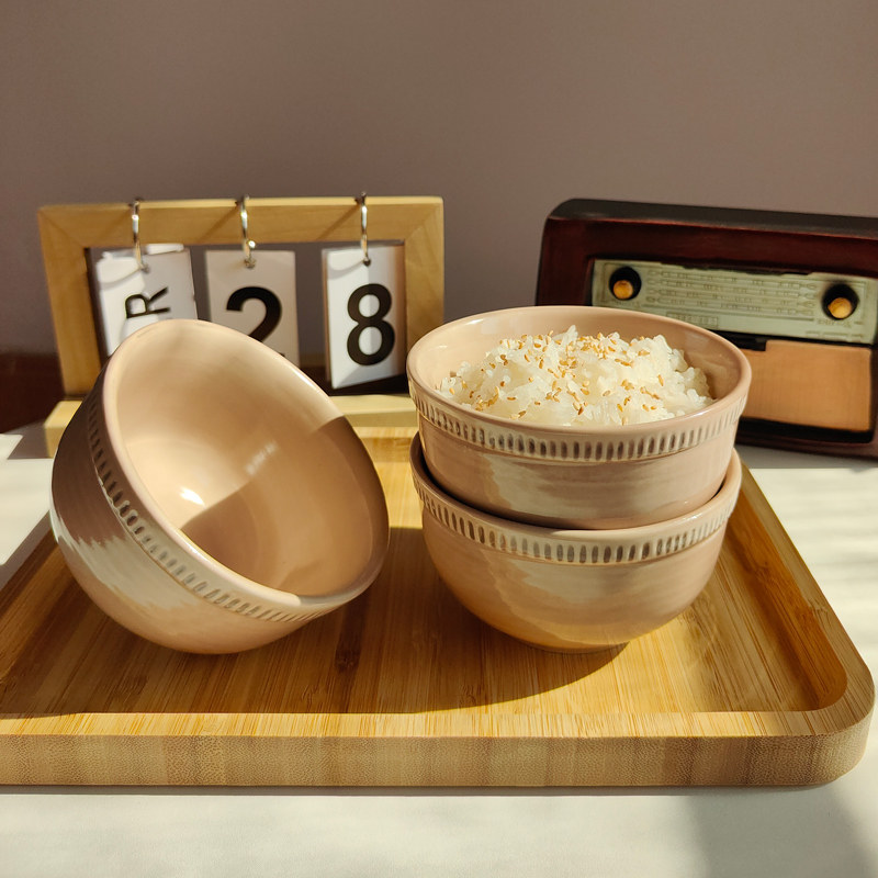 日式4.5寸小饭碗复古精致