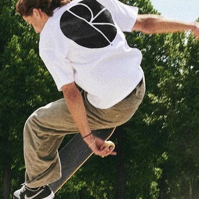 Polar Skate Co Fill Logo Tee 后背印花休闲运动滑板男女短袖T恤