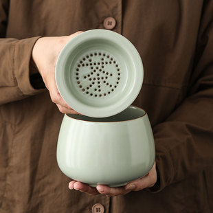 茶渣缸茶洗缸陶瓷茶叶废水缸大号桌面倒茶水盅洗茶具盆茶钵建水盂