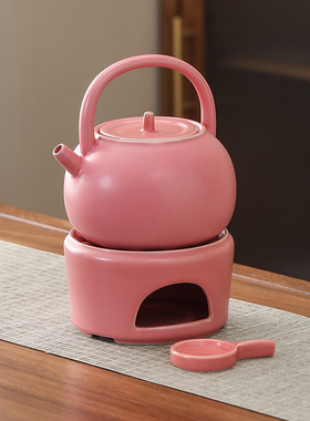 奶油风 茶具蜡烛煮茶炉酒店餐厅暖茶炉泡茶壶 加热炉温茶器小茶壶