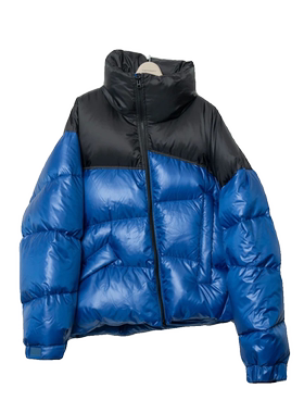 四折 现货 日本设计师品牌FUMITO GANRYU 不对称拼色羽绒外套