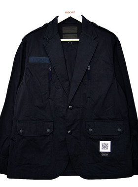 四折 现货 日本设计师品牌FUMITO GANRYU 多口袋夹克 外套