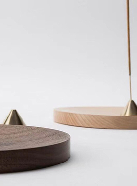 授权代理 韩国OBJT 手做 纯铜木 线香插 香托 摆件 核桃木/榉木