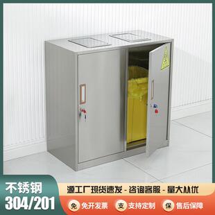 不锈钢医用垃圾桶柜医疗废物柜处置室污物消毒柜口腔诊所柜子定制