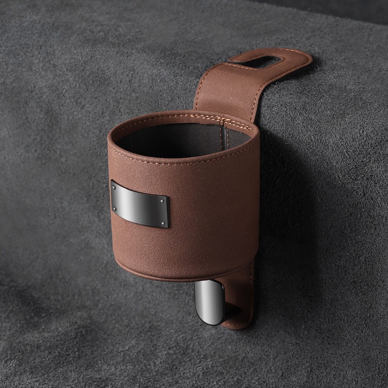 汽车挂钩储物盒座椅背奶瓶饮料水杯架翻毛皮后排收纳车载置物盒钩