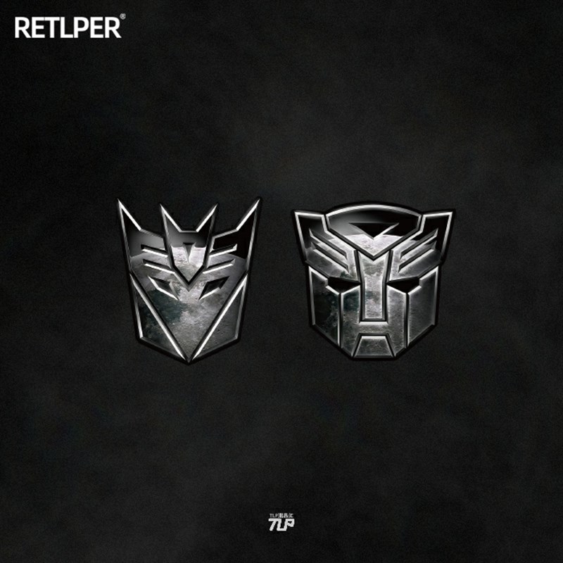TLP反光车贴 变形金刚狂派博派赛博坦汽车人霸天虎擎天柱标志贴纸