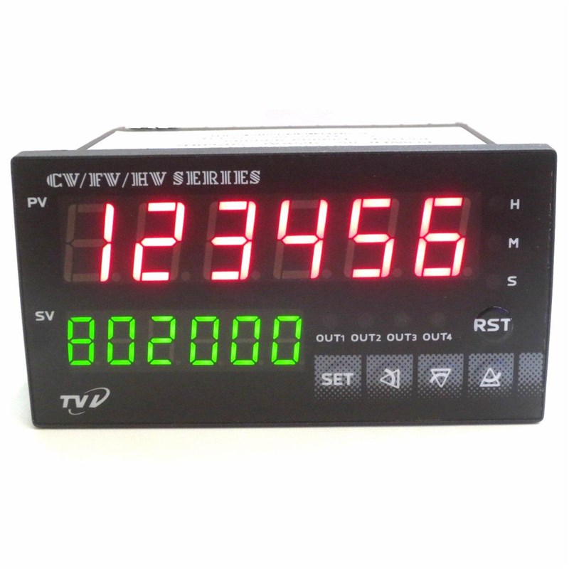 CV4/CV7/CV8-PS62/台湾TVV长度计数器 预置2段报警编码器计米器