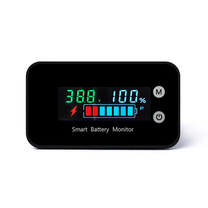 防水电动车汽车电量表显示器电瓶蓄电池三元锂电池电压头