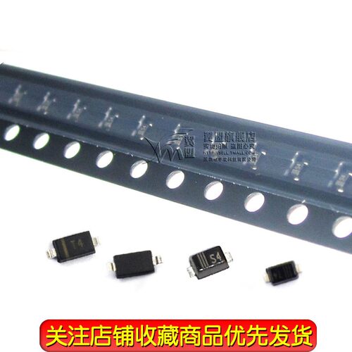 1N4148WS IN4148 0805 0603 1206 网版印刷T4 贴片开关二极体 网