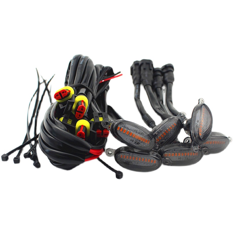 汽车中网小黄灯越野车皮卡轿车前脸改装通用日行灯日间装饰氛围灯