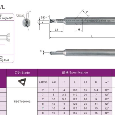 93度小孔径数控车刀内孔刀杆S1606K/S1206K/S0806K-STUBR06微镗刀
