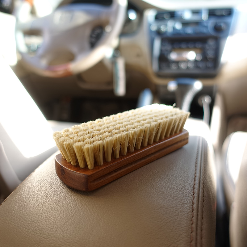 汽车内饰清洁马毛刷 座椅马鬃毛刷 车用织物清洗刷 皮革刷