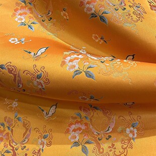 名家宋锦金黄色蝶恋花品牌宋锦手作做包包发夹葫芦