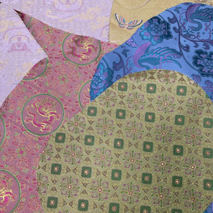 上久楷钱小萍宋锦刀口料背面有白衬全丝做包包发夹葫芦手工布料