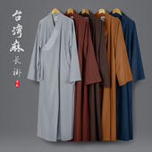 僧服夏季 薄款 长褂出家僧人麻纱大褂男女师父比丘尼和尚衣透气僧袍