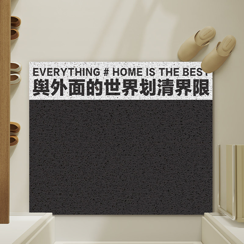 入户门口纯色高级pvc地毯进门口防滑铺垫可冲洗去污丝圈地垫家用
