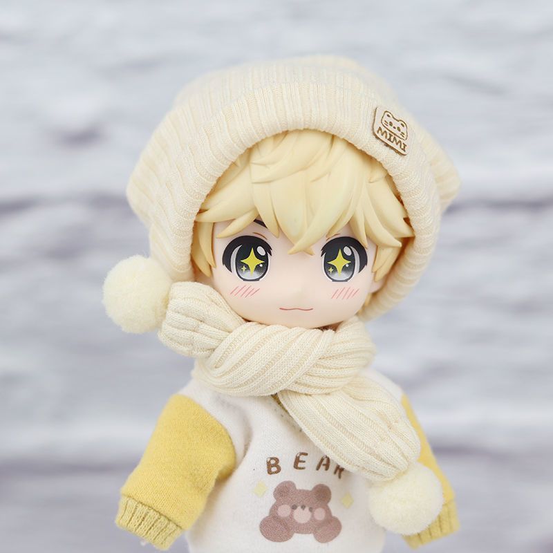 ob11娃衣冬装针织帽子针织围巾