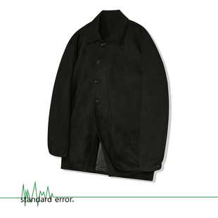 大口袋 冬季 154 风翻领夹克男宽松纽扣外套宽松型短款 日系工装