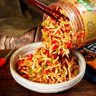 地标客贵州折耳根凉拌罐装 开袋即食新鲜鱼腥草野菜嫩芽特产下饭菜