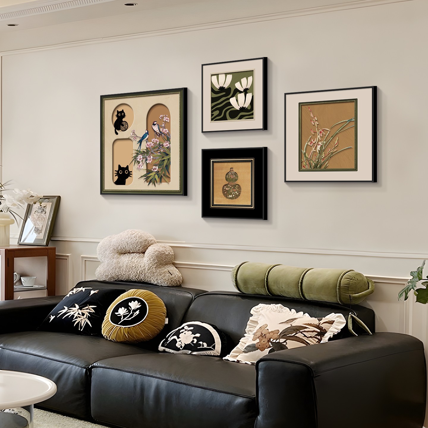 中古风客厅装饰画轻奢高级