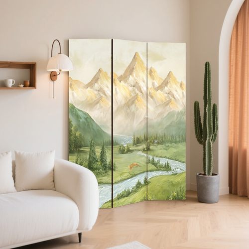 日照金山屏风隔断客厅2025