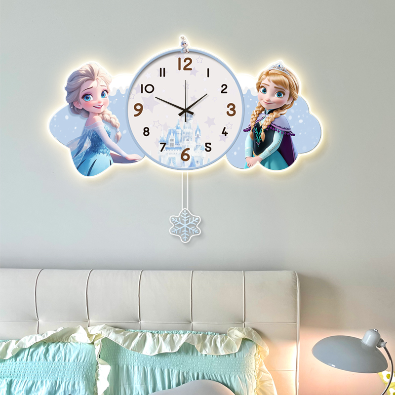 艾莎公主儿童房装饰画奶油