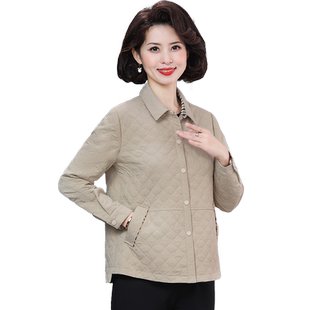 妈妈春装外套洋气时尚上衣服2026新款中老年人高档夹克短款风衣女