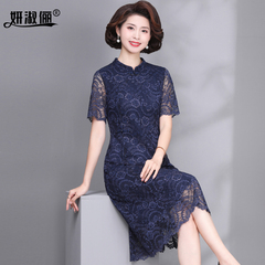小个子妈妈改良旗袍礼服结婚裙2025新款夏高贵夫人端庄气质连衣裙